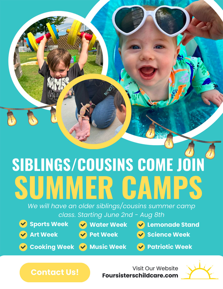 Green and Yellow Modern Summer Camp Flyer